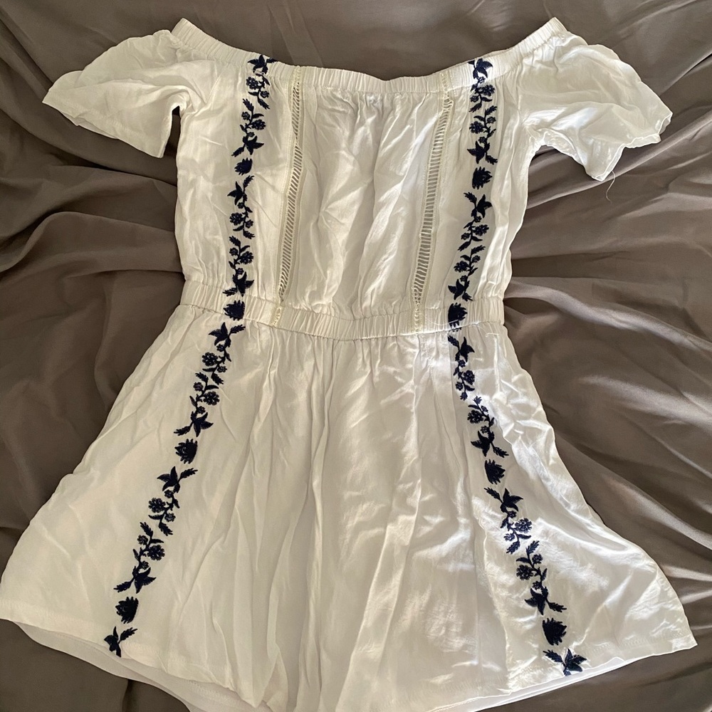 Off Shoulded White Romper